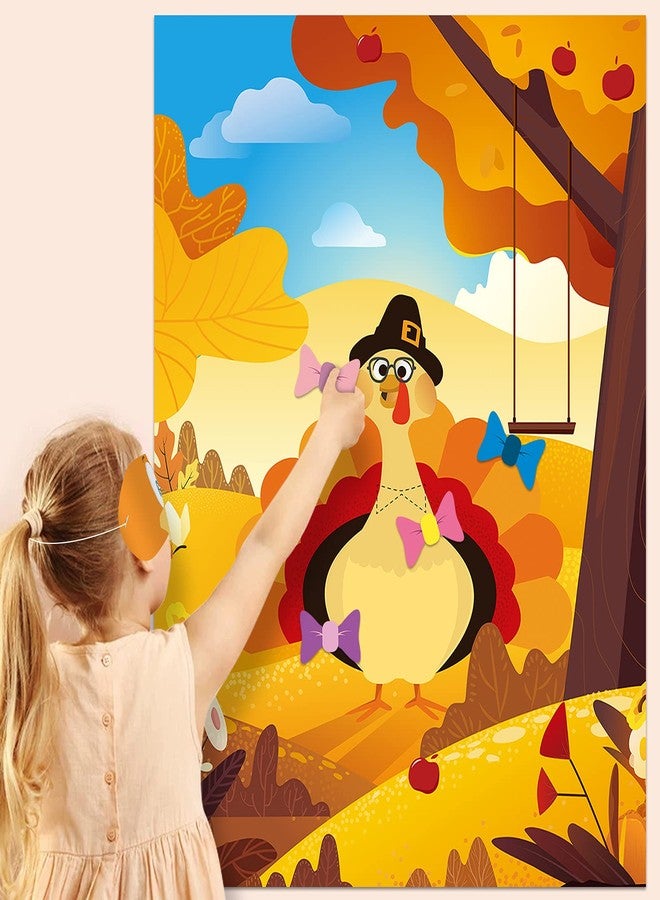 WEEPA Pin The Tie and Bow on The Turkey Game Thanksgiving Games Friendsgiving Party Decorations - Image 5